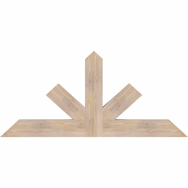 Ekena Millwork Saratoga Smooth Timber Gable Bracket, Douglas Fir, 60"W x 27"H x 3 1/2"D x 5 1/2"F, 11/12 Pitch GBW060X27X0406SAR00SDF - main